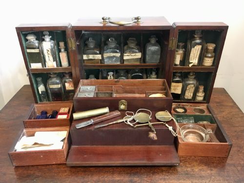Antique Mahogany Apothecary Cabinet