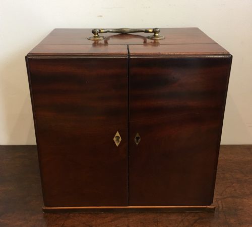 fig 1. Antique Mahogany Apothecary Cabinet