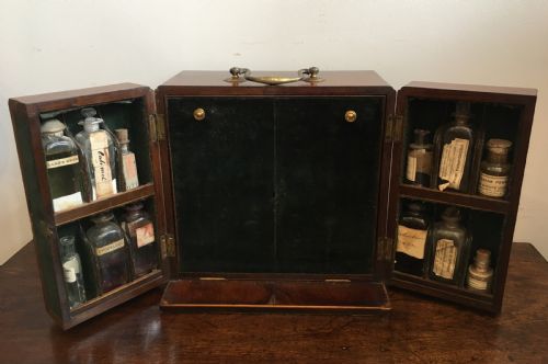 fig 2. Antique Mahogany Apothecary Cabinet