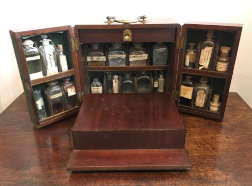 fig 3. Antique Mahogany Apothecary Cabinet