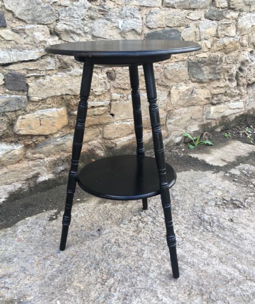 fig 1. Small Antique Ebonised Gypsy Table
