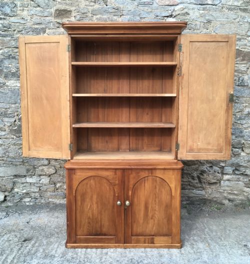 fig 1. Antique Victorian Pine Shelved Cupboard