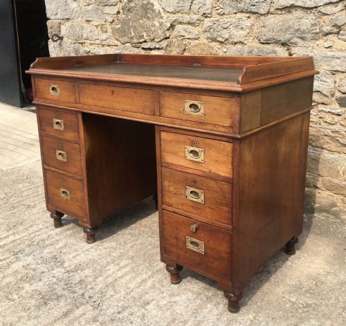 fig 2. Antique Mahogany Military Campaign Desk