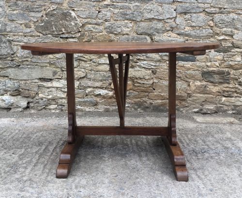 fig 2. Large Antique French Fruitwood Vendange Table