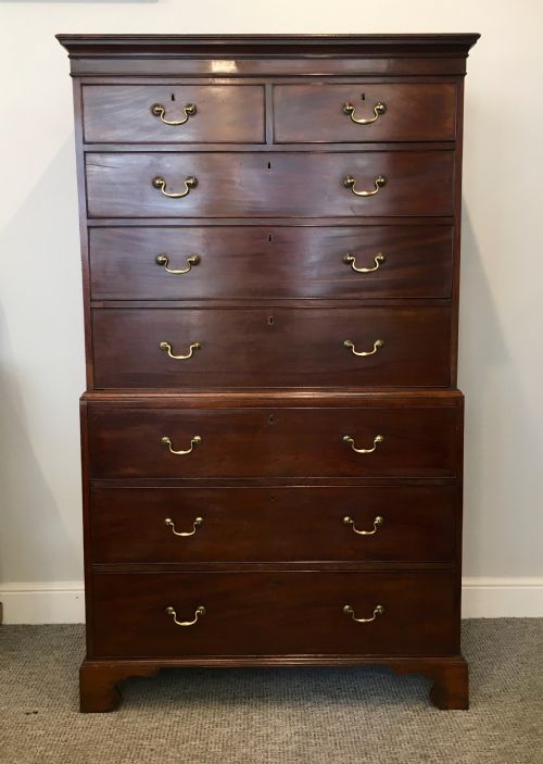 Antique Georgian Mahogany Tallboy Chest on Chest