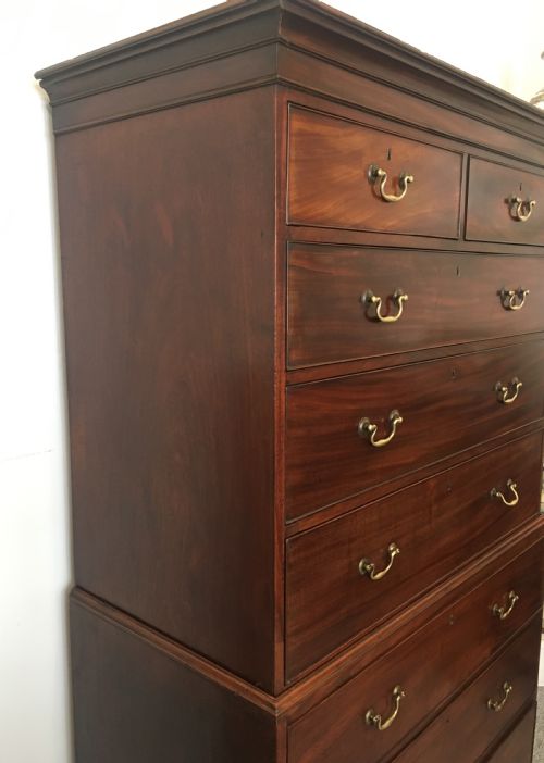 fig 2. Antique Georgian Mahogany Tallboy Chest on Chest