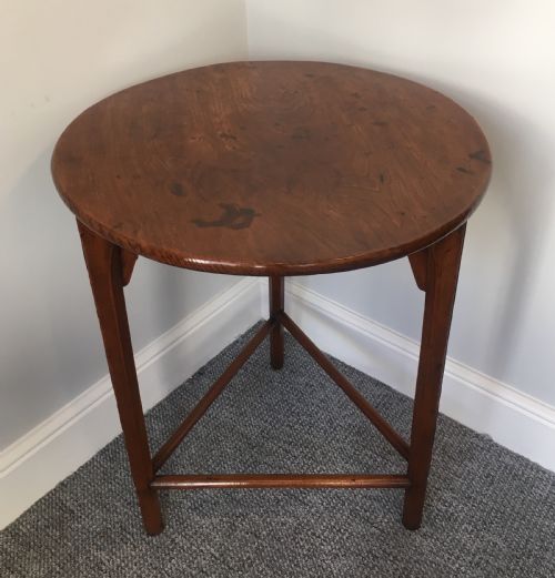 fig 1. Antique 19th Century Elm Cricket Table