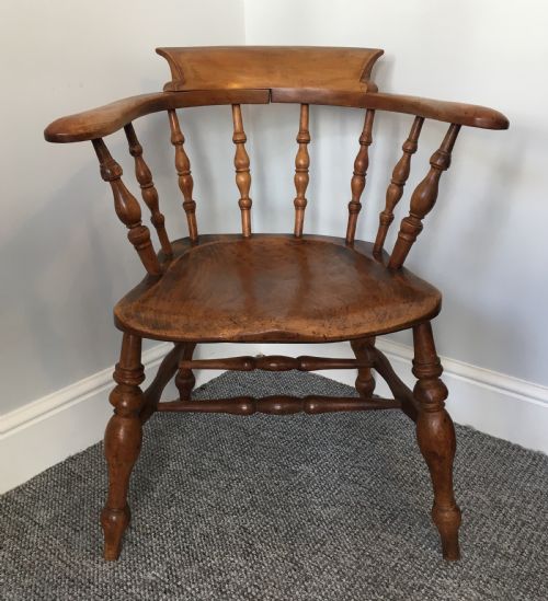 fig 1. Good Quality Antique Smokers Bow Armchair