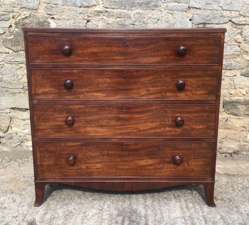 fig 1. Antique Regency Mahogany Chest of Drawers