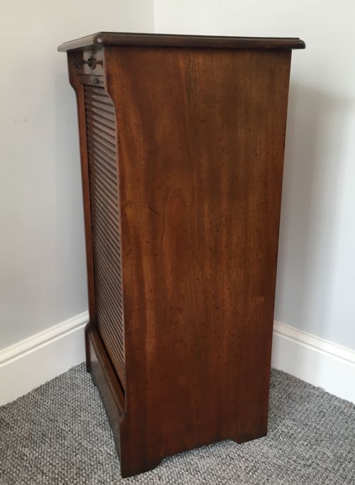 fig 1. Antique Mahogany Tambour Fronted Filing Cabinet