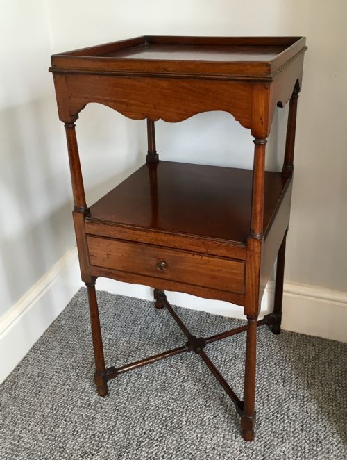 fig 1. Antique Victorian Mahogany Two Tier Stand