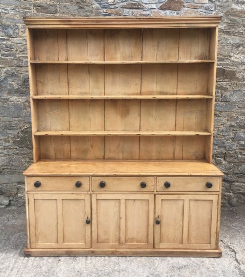 fig 1. Huge Antique Georgian Stripped Pine Westcountry Dresser