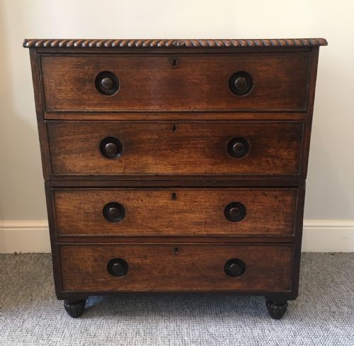 Small Anglo Indian Teak Campaign Chest of Drawers