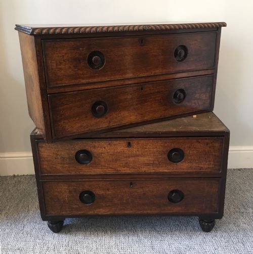fig 2. Small Anglo Indian Teak Campaign Chest of Drawers