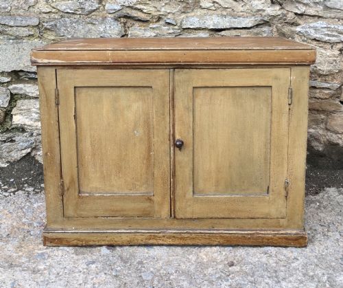 Small Antique 19th Century Painted Pine Cupboard