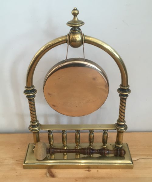 Antique Brass Tabletop Dinner Gong