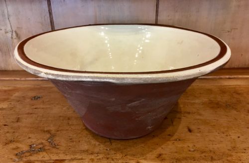Large Antique Victorian Dairy Bowl