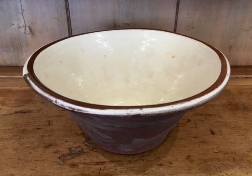 fig 1. Large Antique Victorian Dairy Bowl