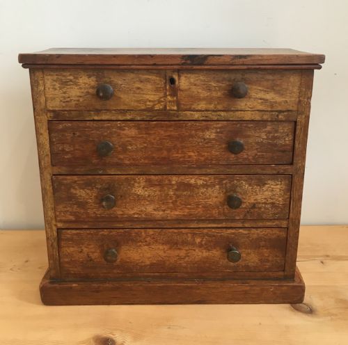 Antique Miniature Apprentice Collectors Chest of Drawers
