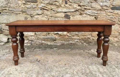 fig 1. Antique Victorian Walnut Window Seat Hall Bench