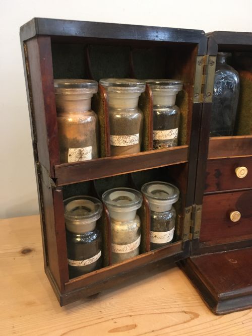 fig 2. Antique Georgian Mahogany Apothecary Cabinet