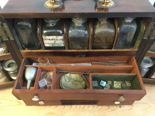 fig 4. Antique Georgian Mahogany Apothecary Cabinet