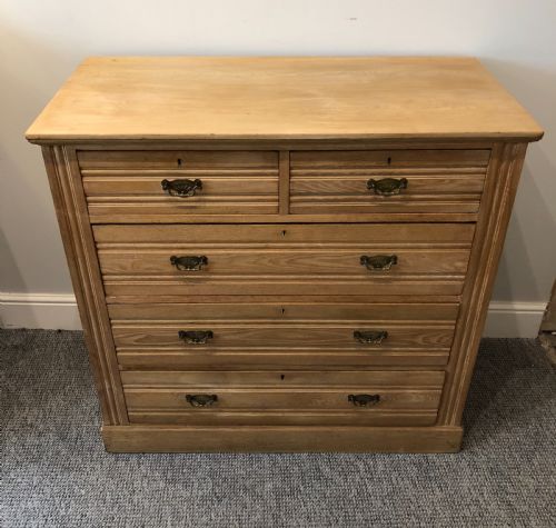 fig 1. Antique Edwardian Ash Chest of Drawers