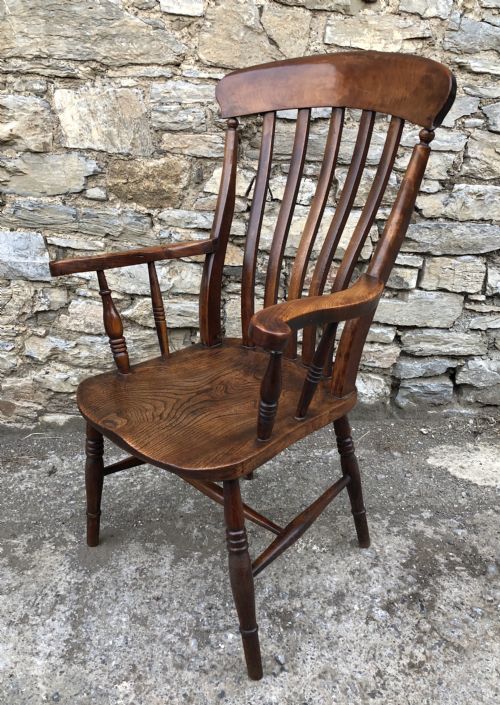 Antique Elm Farmhouse Windsor Chair