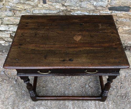fig 1. Antique 18th Century Oak Side Table