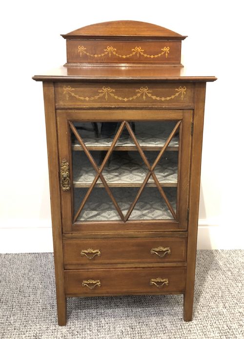 Edwardian Inlaid Mahogany Music Cabinet