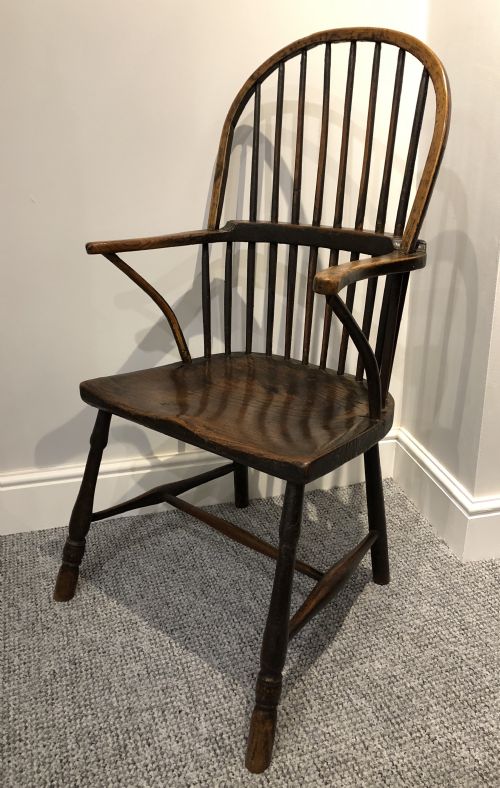 Antique Primitive Westcountry Hoop Back Windsor Chair