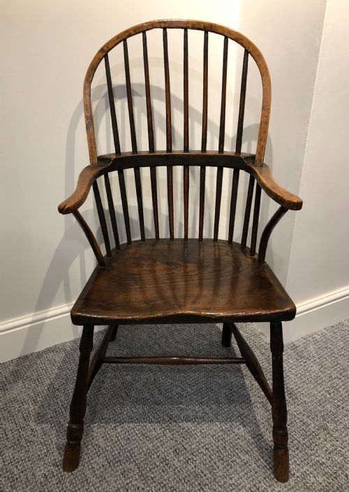 fig 1. Antique Primitive Westcountry Hoop Back Windsor Chair 