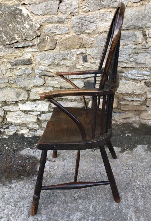 fig 2. Antique Primitive Westcountry Hoop Back Windsor Chair