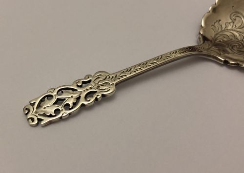fig 1. Antique Victorian Solid Silver Tea Caddy Spoon