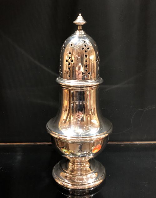 fig 1. Antique Solid Sterling Silver Sugar Caster 1938