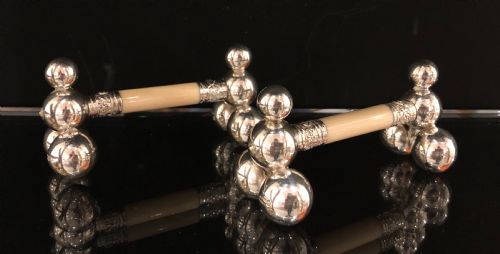 Pair of Antique Victorian Silver Knife Rests