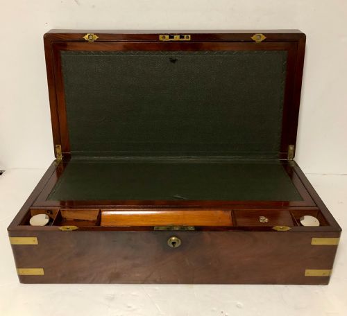 Antique Victorian Flame Mahogany Writing Slope