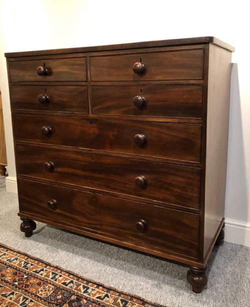 fig 2. Large Antique Victorian Mahogany Chest of Drawers