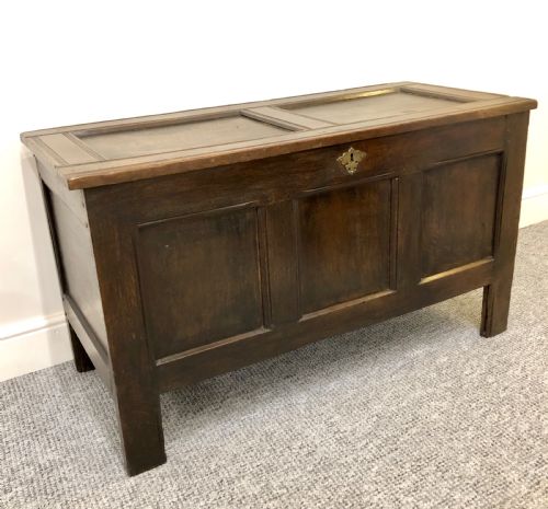 fig 1. Antique 18th Century Oak Coffer