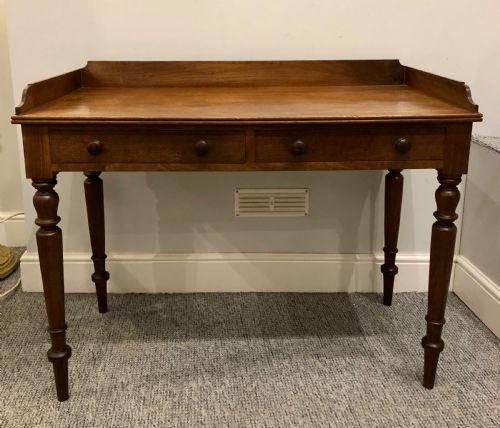 Antique Victorian Two Drawer Side Table
