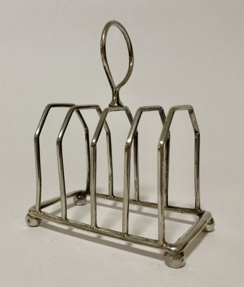 Antique Solid Sterling Silver Toast Rack