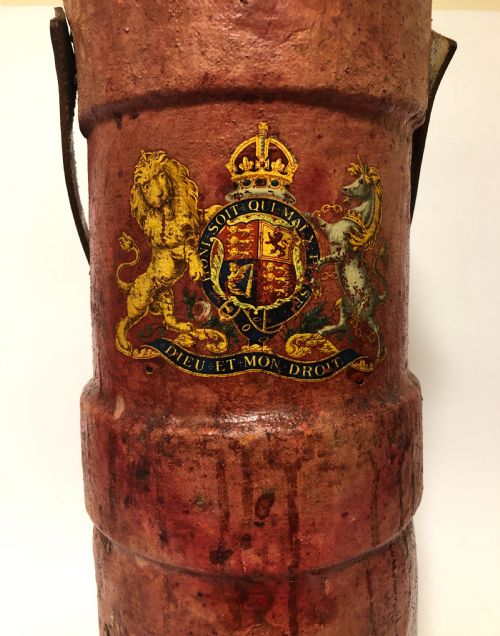 fig 1. Antique Leather Military Armorial Shell Case Carrier