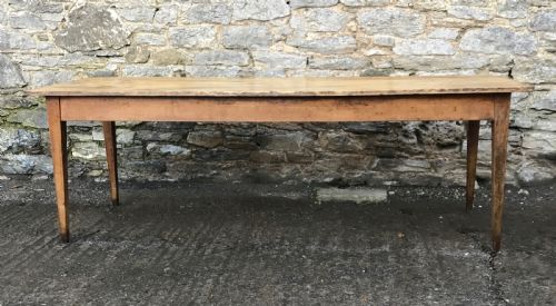fig 1. Large Antique French Fruitwood Dining Table