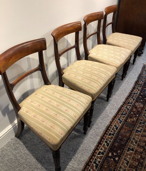 fig 1. Set of 4 Regency Mahogany Bar Back Dining Chairs