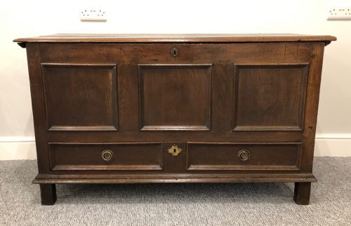Antique 18th Century Oak Mule Chest