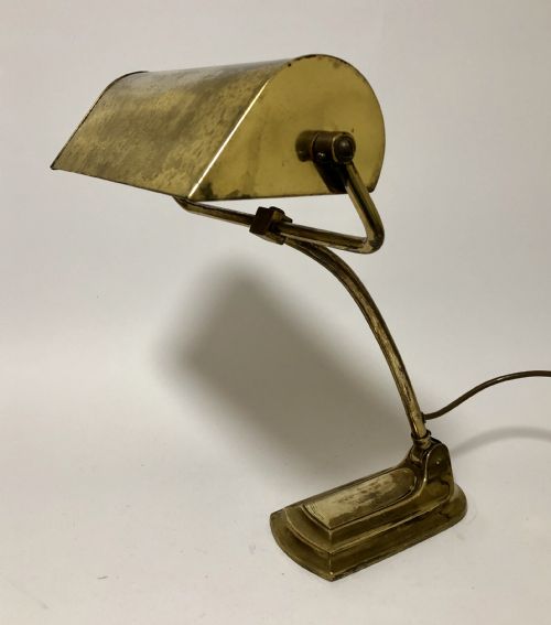 Antique Vintage Art Deco Adjustable Brass Desk Lamp
