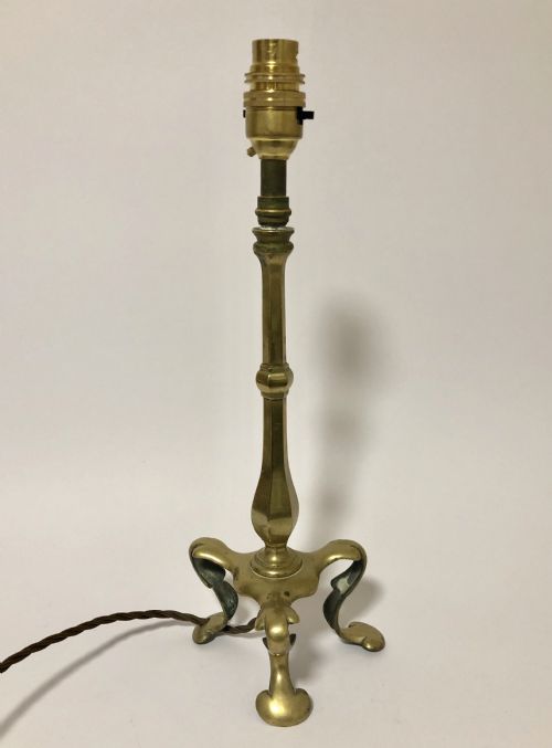Antique Brass Candlestick Table Lamp