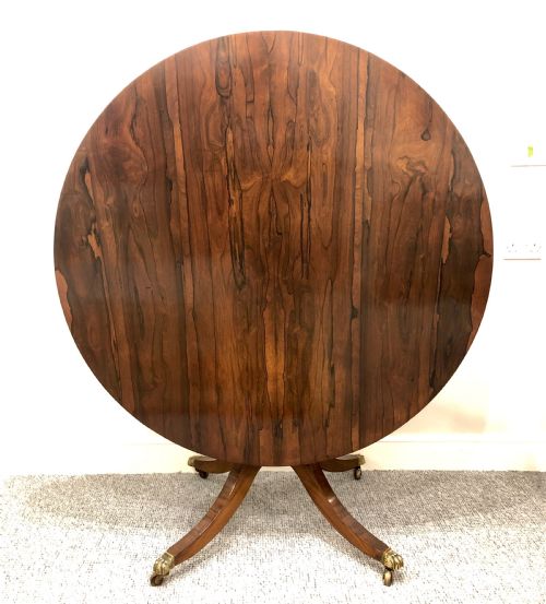 Antique Regency Rosewood Tilt Top Breakfast Table