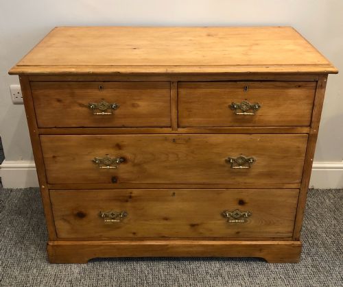 fig 1. Antique Stripped Pine Chest of Drawers