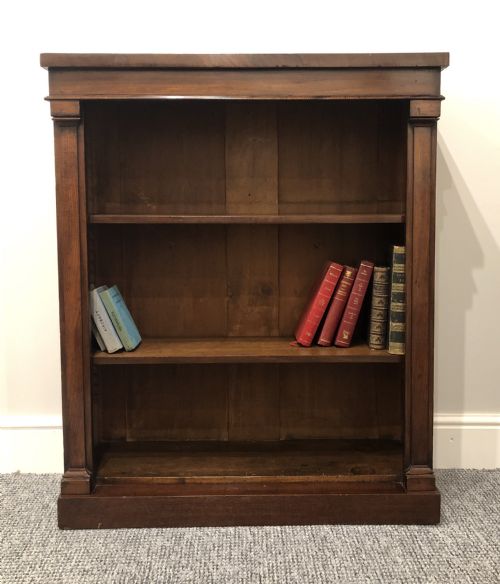 Small Antique Victorian Mahogany Open Bookcase